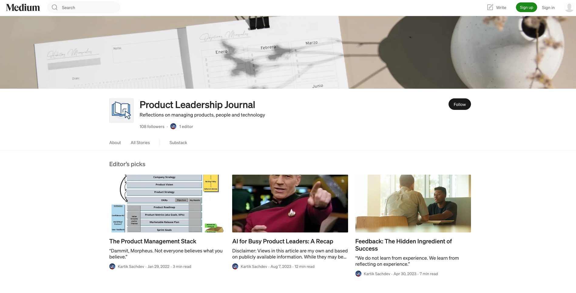 Product Leadership Journal on Medium